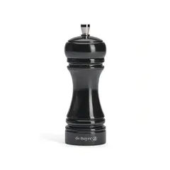 Мельница для перца h=14 см, бук, черная, De Buyer