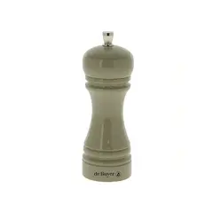 Мельница для соли h=14 см, бук, серо-коричневая, De Buyer