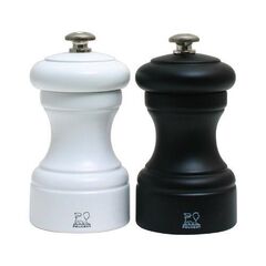Набор ручных мельниц для соли и перца Duo, бук, 10см , черно-белый, BISTRO PEUGEOT, Франция