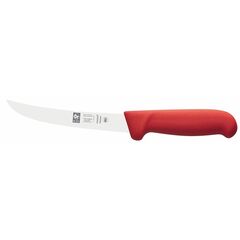 Нож обвалочный 150/280 мм, изогнутый, красный, серия SAFE, Icel