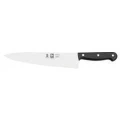 Нож-шеф поварской с волнистой кромкой 250/390 мм, черный, серия TECHNIC, Icel