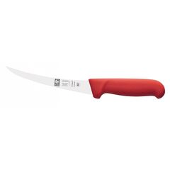 Нож обвалочный 130/260 мм, изогнутый, жесткое лезвие, красный, серия SAFE, Icel