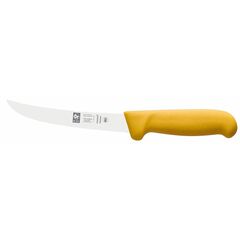 Нож обвалочный 150/280 мм, изогнутый, желтый, серия SAFE, Icel