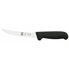 Нож обвалочный 150/280 мм, изогнутый, черный, серия SAFE, Icel