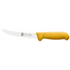 Нож обвалочный 150/280 мм, изогнутый, желтый, серия SAFE, Icel