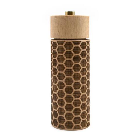Мельница для cоли h 17 см, , бук, серия HONEYCOMB, Bisetti