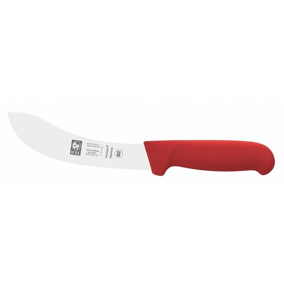 Нож для снятия кожи 160/290 мм, изогнутый, красный, серия SAFE, Icel